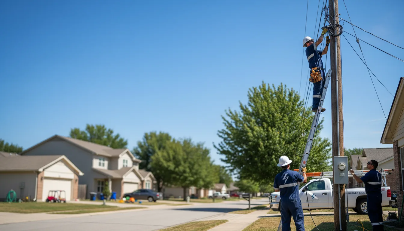 Residential electrician providing installation services in Sweeny, TX